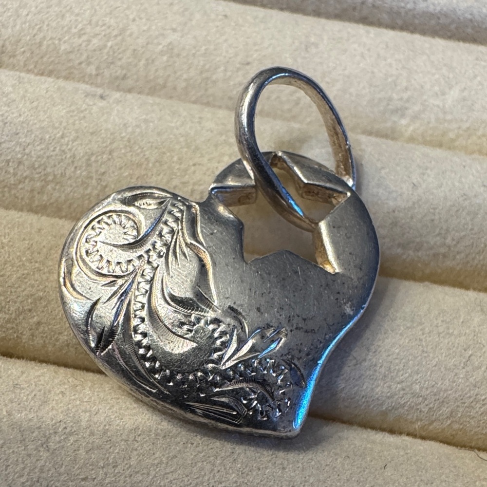 Silver Heart Necklace Pendant